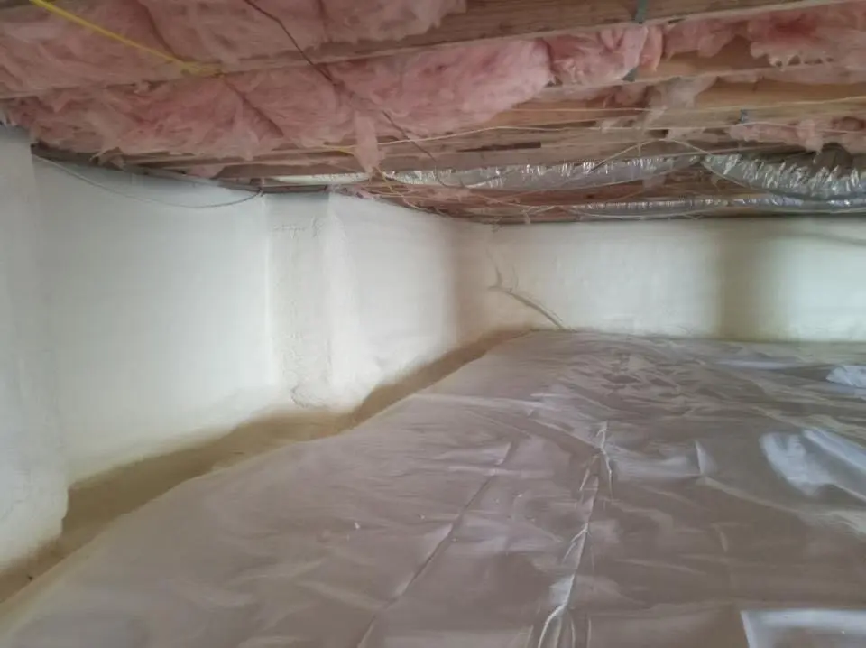 Crawl space encapsulation with closed-cell spray foam for Spray Foam Roofing in North Whitehall
